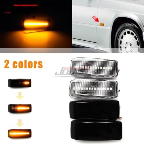 2Pcs Dynamic LED Side Marker Light Turn Repeater Lamps For Mercedes For Benz C E S SL CLASS W201 190 W202 W124 W140 R129