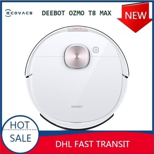 2020 Original ECOVACS DEEBOT OZMO T8 MAX Sweeping And Mopping Robot Vacuum Cleaner For Home APP Remote Control Speaking English