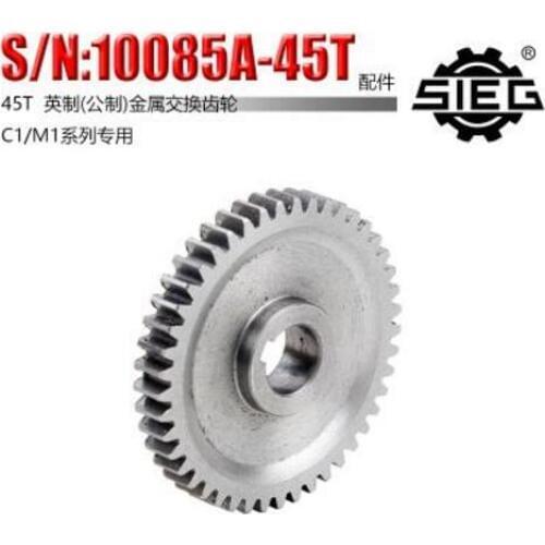 Free shipping 1pc 45T SIEG: S / N: 10085B Exchange gears milling machines C1 M1 metal gear mini lathe gears Metal