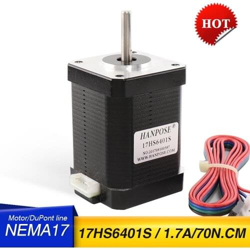 Free shipping 17HS6401S-D Nema 17 motor 1.7A Stepper Motor 42 motor Nema 17 motor for 3D printer CNC