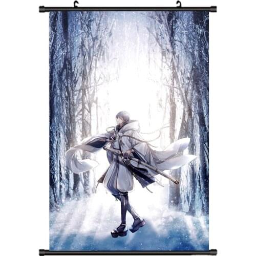 Coscase Japanese Anime Touken Ranbu Online Nakigitsune & Tsurumaru Kuninaga Home Decor Wall Scroll Poster Decorative Picture