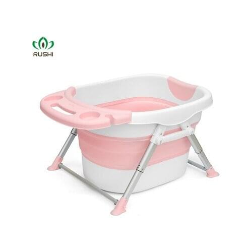 Baby Bathtubs for Infants Childrens Folding Bath Bucket Multifunctional Aluminum Alloy Bathtub Large 0-15 Growth Stage Bathtub