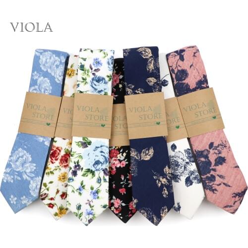 Floral 100% Cotton Neck Tie Beautiful Mens 6cm Dress Wedding Accessories Party Tuxedo Shirt Tie Gift Fashion Male Necktie Cravat