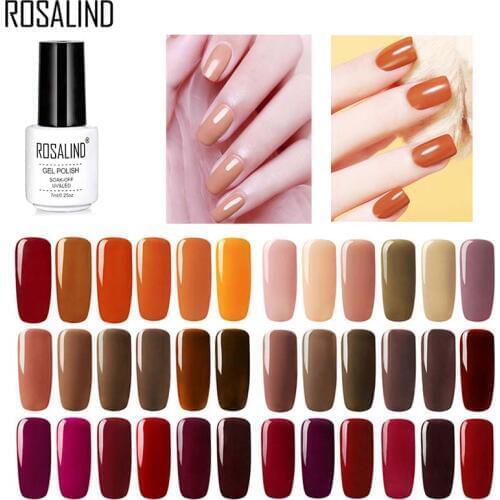 ROSALIND Gel Nail Polish All For Manicure 7ml UV Lacquers Semi Permanent Nail Polish Base Coat For Nail Art Gel Polish Varnish