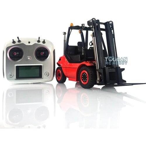 LESU 1/14 Linde Hydraulic RC Forklift Truck Remote Control Transfer Car Model ESC Motor Radio Sound Light Painted THZH1049-SMT5