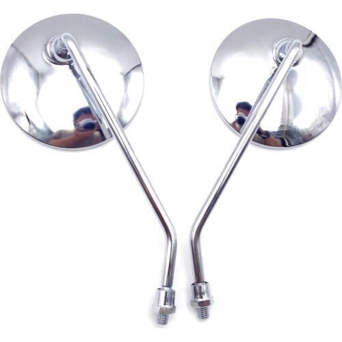 Chrome Motorcycle Rearview Mirrors Round Side Mirrors Scooter Accessories FOR Peugeot SPEEDFIGHT 3 RS Speedfight3 150 125