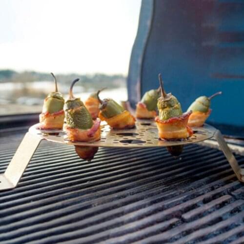 Jalapeno Grill Rack Barbecue Chili Pepper Roasting Rack with Holes for Cooking Chili or Chicken Legs Wings