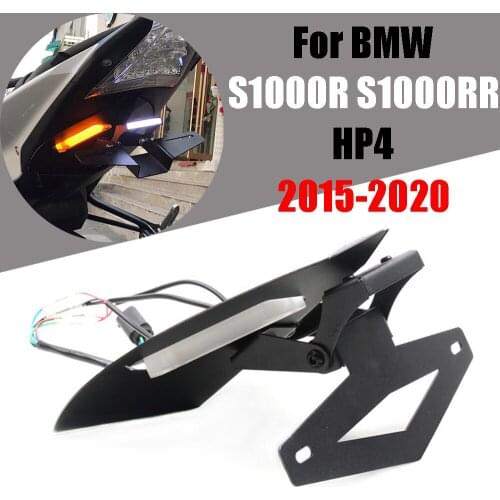 For BMW S1000RR S 1000 RR 2015-2020 Motorcycle Tail Tidy Fender Eliminator License Plate Holder Bracket With Turn Signal Light