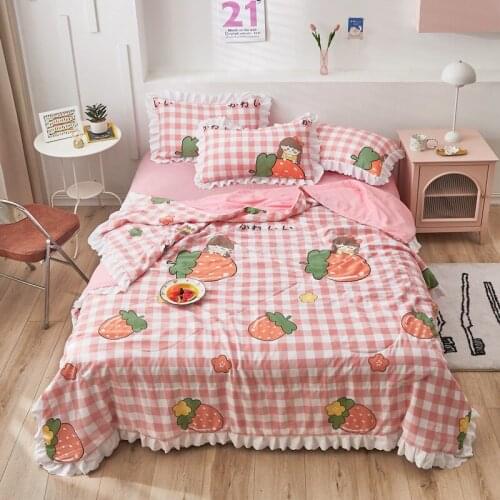 Fresh and Cool Summer Quilt, Simple Lattice, Machine Washable, Air-conditioned Quilt, Summer Quilt, Double Thin Summer Quilt