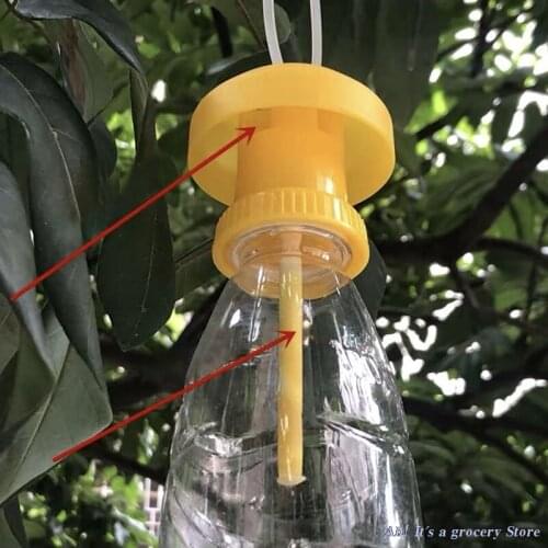 Fruit Fly Trap Killer Plastic Yellow Drosophila Trap Fly Catcher pest Insect control For Home Farm Orchard 6cm * 6cm * 2cm
