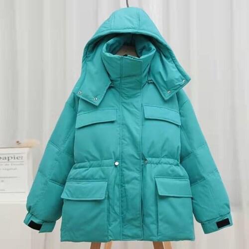 Fashion Girl Down Jacket Coat Long 2021 Winter Womens Down Jackets Female Down Coats Outerwear Casual Loose