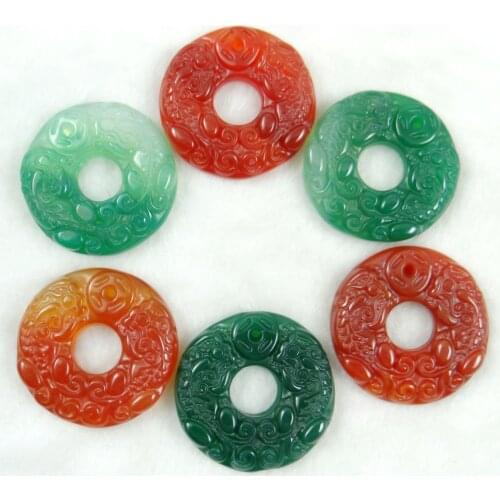 Fashion Unique red Marine chalcedony stone hand-carved pendant Gems beads jewelry Making 4Pcs/lot free shipping