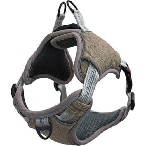 Nylon Pet Dog Harness Dog Padded Vest Adjustable Chest Strap Safety Lead All Weathers For Medium Small Large Dogs