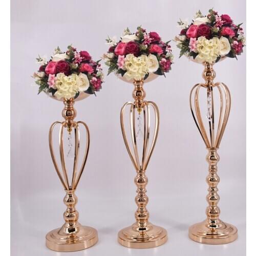 New style hangging crystal Acrylic Crystal Round Tower Wedding flower stand wedding table Centerpiece senyu01069