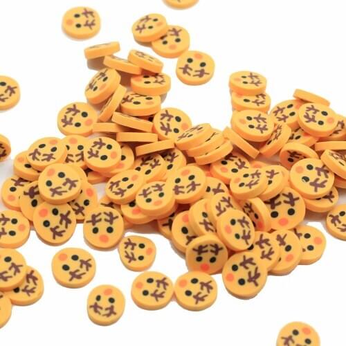 Polymer Soft Clay Christmas Deer Slices Clay Sprinkles for Crafts DIY Making Nail Art Stickers