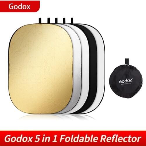 GODOX 59"x79" 150 x 200cm 5 in 1 Portable Collapsible Light Round Photography Reflector for Studio