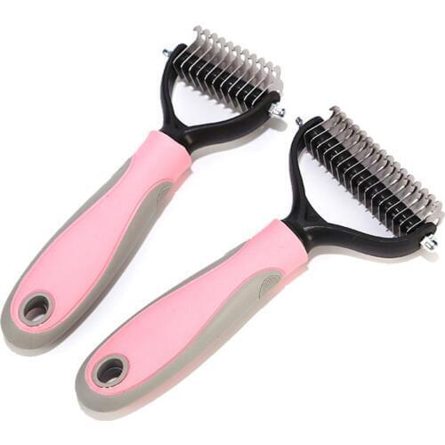Hair Removal Comb for Dogs Cat Detangler Fur Trimming Dematting Deshedding Brush Grooming Tool For matted Long Hair Curly Pet