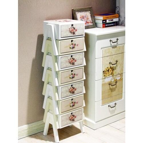 Cabinet locker free combination bedroom solid wood storage cabinet drawer cabinet finishing room living room modern home