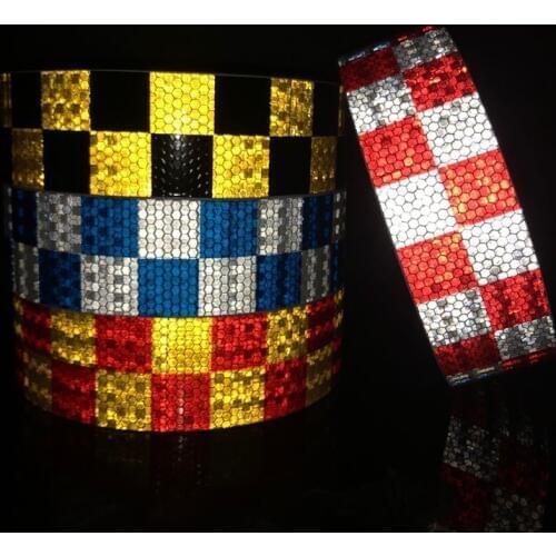 5cmx25m Reflective Strips Red Yellow Black Self Adhesive Film Arrow Sign Reflective Tape Bicycle Decals