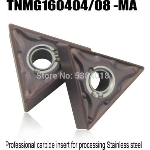 TNMG160404/08 MA VP machine External Turning tool carbide inserts blade Turning cutting tools insert blade for Stainless steel
