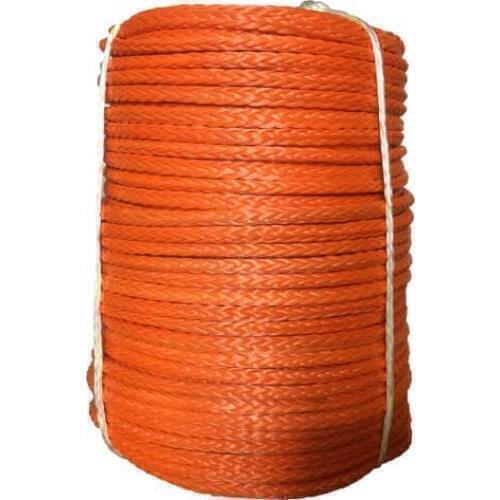 4mmx1000M Orange Synthetic Winch Rope String Line 12 strand off-road UHMWPE Cable Towing Rope for Board/ATV/UTV/SUV/4X4/4WD