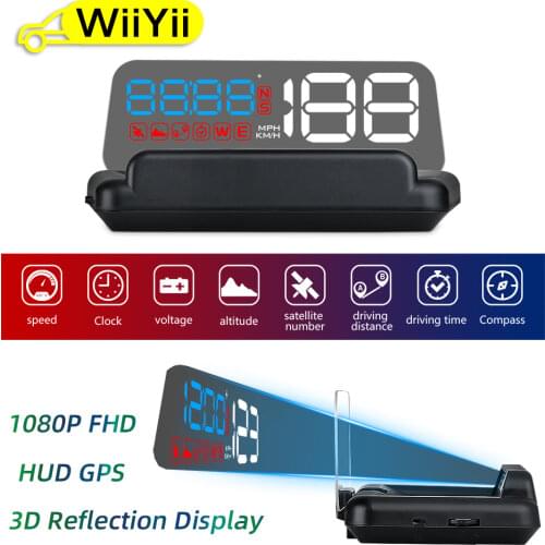 Universal T900 Mirror Car HUD Car Head up display GPS Speed Projector Overspeed RPM Voltage Security Alarm Driving Computer
