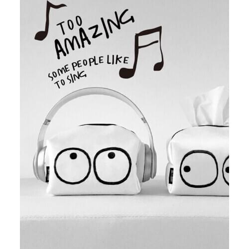 Thicken Creative Kuku Eye Tissue Box Cartoon Fabric Tissue Bag Napkin Box Cover Restaurant Car Home Office ins&pint