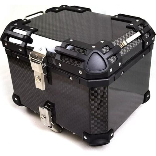 45L12K Carbon Fiber Top Tail Motorcycle Storage Case Tail Box Waterproof Motorcycle Accessories