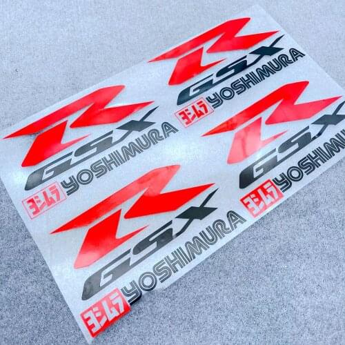 1 Pair Of DIY Reflective Motorcycle Stickers Decorate Fuel Tank Motor Side Tail Logo Pad Fairing Racing Car GSXR Gsx R YOSHIMURA