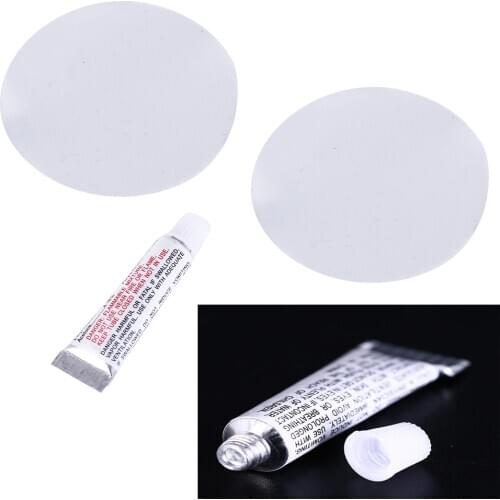 1Pcs+2 * PVC patch film PVC Puncture Repair Patch Glue Kit Adhesive For Swimming Pools Float Air Bed Dinghies