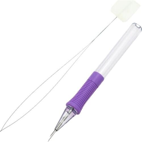 1Pcs Plastic Punch Needle Picture Embroidery Yarn Sewing Linens Textiles Magic Embroidery Pen Embroidery Tool DIY