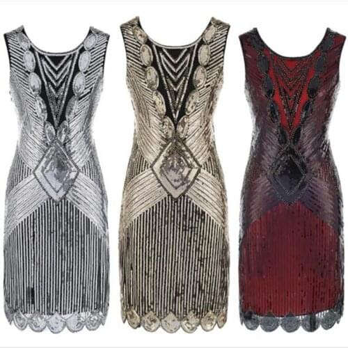1920s Women Flapper Costume Dress Vintage O-Neck Butterfly Great Gatsby Dress Embellished Beaded Sequin Dress Robe Vestidos