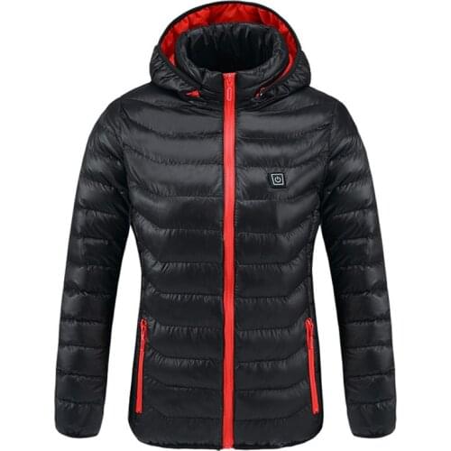 2020 Outdoor Heated Jacket USB Heated Hooded Coat Electric Thermal Jacket Washable Heated Clothing Heating Vests For Men Winter