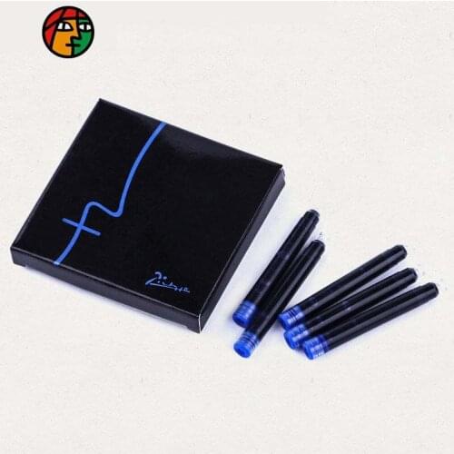 5pc pimio Fountain Pen ink BLUE black set box Stationery Office School Supplies Writing Gift