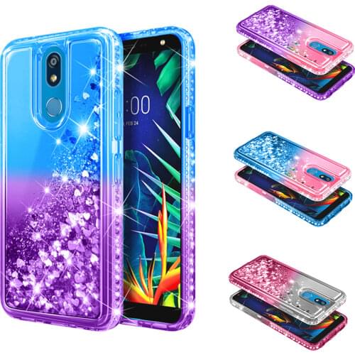 Diamond Glitter Bling Case for LG K40 K12 Plus Harmony 3 Solo 4G LTE L423D Soft Silicone Quicksand Case for LG X4 2019 Case