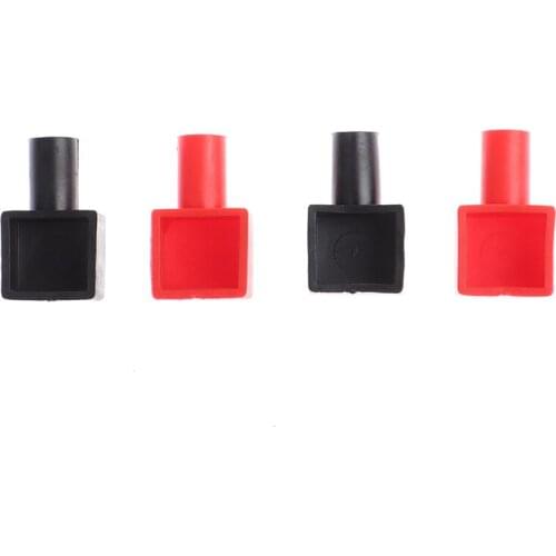 4pcs/set Universal Square Motorcycle Car Battery Terminals Rubber Covers Cover