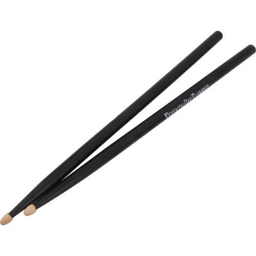 2 Pairs Maple Wood Drumsticks 5A Drum sticks wooden tips Red & Black Music Band