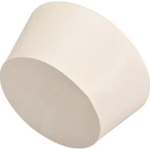 White Tapered Shaped Solid Rubber Stopper for Lab Tube Stopper Size 18 (84-105mm)
