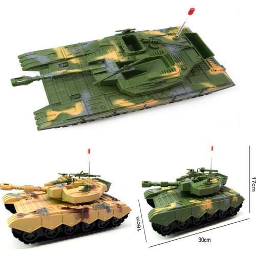 Creative Large Inertia Tank Toy Car Simulation Military Tank Model Childrens Toy Car 30CM Camouflage Tank Car Decoration Gift