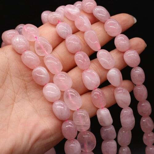 Natural Stone Bead Irregular Madagascar Rose Quartz Loose Beads 10-12 MM For DIY Jewelry Making Necklace Bracelet Accessory