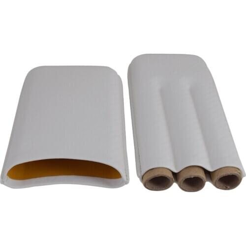 PU Leather Cigar Humidor Travel Case Box 3 Grids Holder Portable Cigar Bag