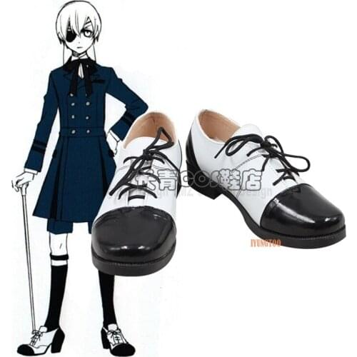 Black Butler 2 Ciel Phantomhive Characters Anime Costume Prop Cosplay Shoes Boots