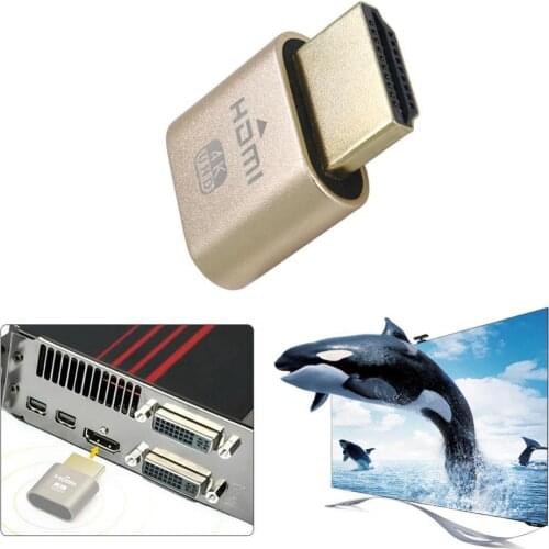 4K 3840x2160 60Hz Virtual HDMI-compatible EDID Dummy Plug Headless Ghost Display Emulator