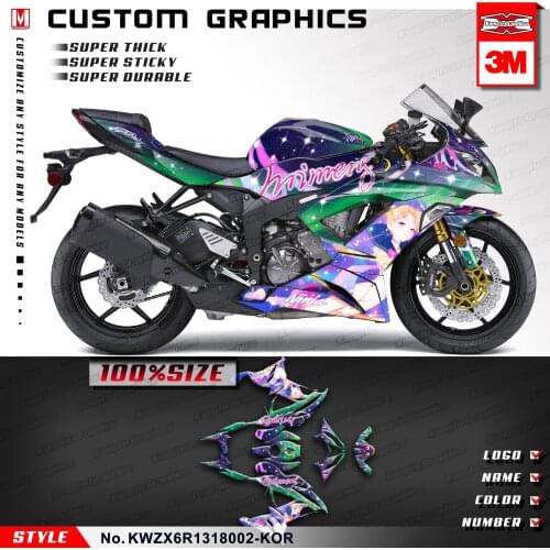 KUNGFU GRAPHICS Sport Bike Vinyl Stickers Backgrounds for Ninja ZX-6R 636 2013 2014 2015 2016 2017 2018