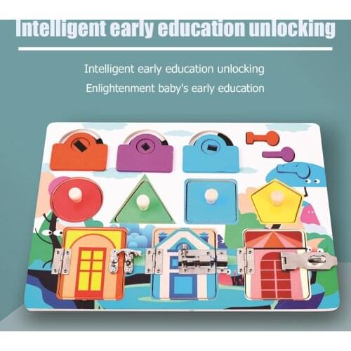 Montessori Early Education Toys Unlock Multifunctional Busy Board Preschool Baby Kindergarten Teaching Aids Educational Toys