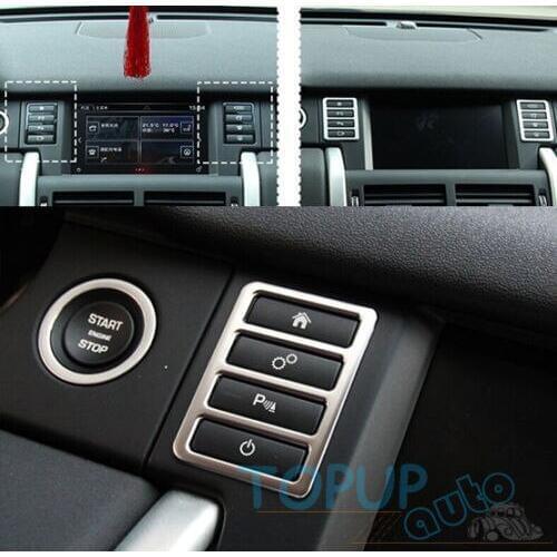 DASHBOARD SCREEN BUTTON SWITCH CHROME COVER TRIM FIT FOR LAND Rover DISCOVERY SPORT 2015