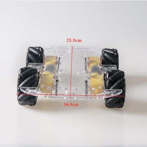 60mm Mecanum Wheel DIY 4WD RC Intelligent Mobile Robot Platform Kit 4pcs TT Motors for Maker Learning