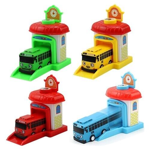Scale Model Tayo The Little Bus Children Miniature Bus Plastic Baby Oyuncak Garage Tayo Bus Toys Christmas Gift for kids