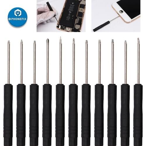 11pcs Precision mini Screwdriver Set Phillips Pentalobe Slotted T2 Y-type for Cell Phone camera hair dryer Repair Opening Tools