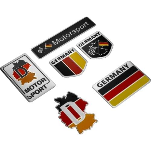 Fashion Germany Flag Collection Deutsch Quality 3D Aluminum Car Auto Badge Emblem Sticker for VW Audi Mercedes BMW Accessories